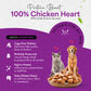 Freeze Dried Chicken Heart Cat & Dog Treats - Only 1 Ingredient - Healthy, Raw, Dry Food for Indoor Cats\ Kittens, Dogs - Made in The USA - Chicken Heart (1.75oz-3.5o