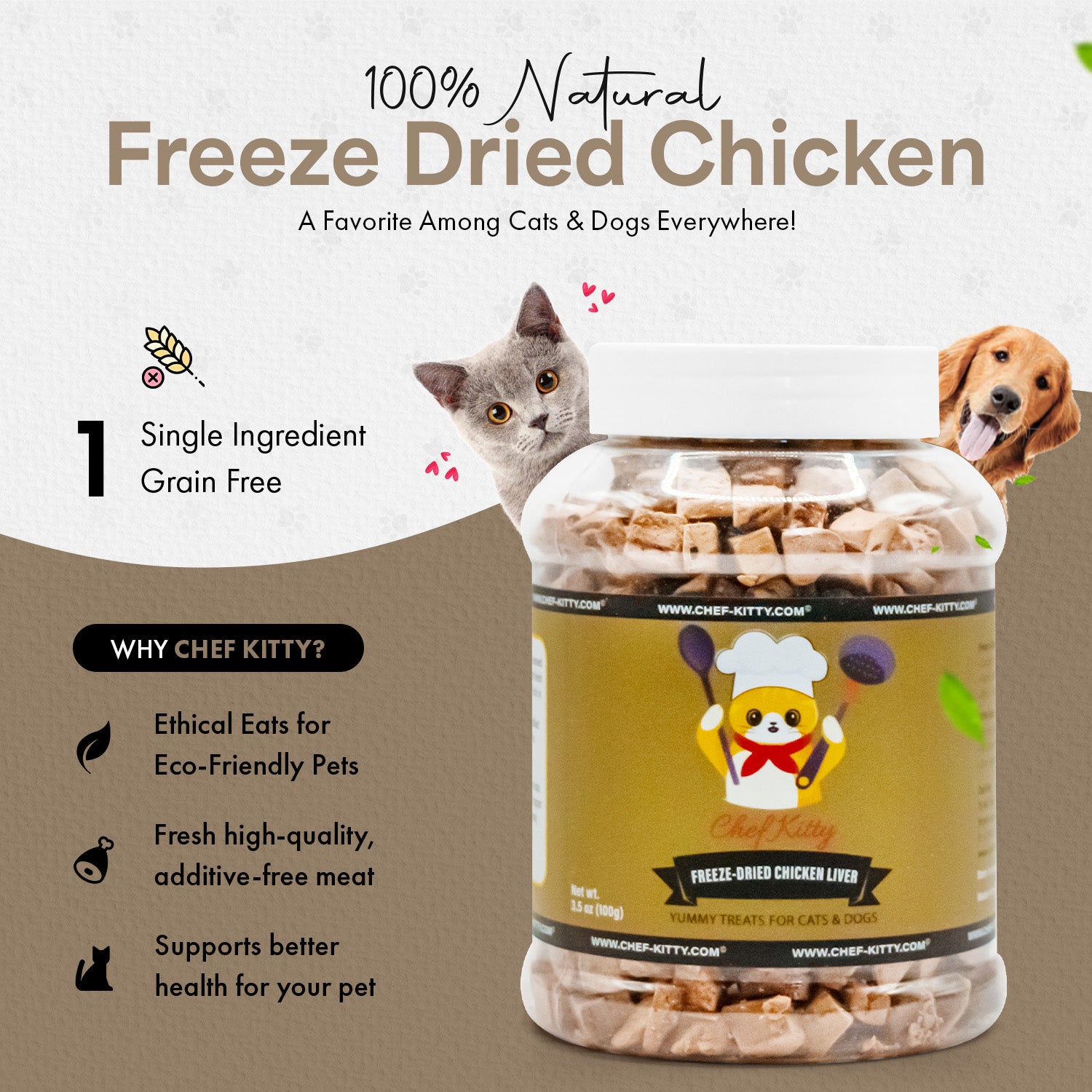 Freeze Dried C\\\\\\\\ - s, Dogs - Made in The USA - Chicken Liver (1.75oz-3.5oz)