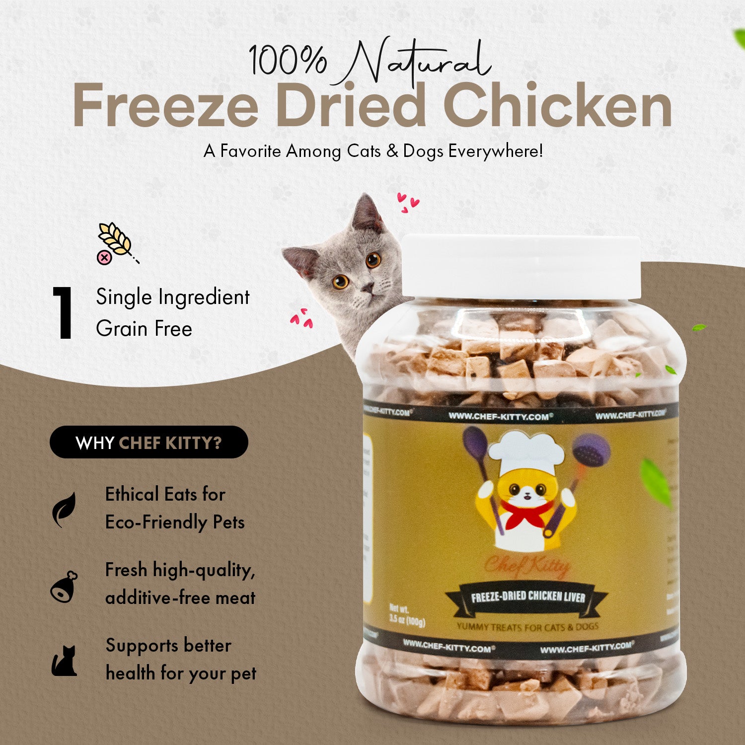 Dried chicken outlet cat treats