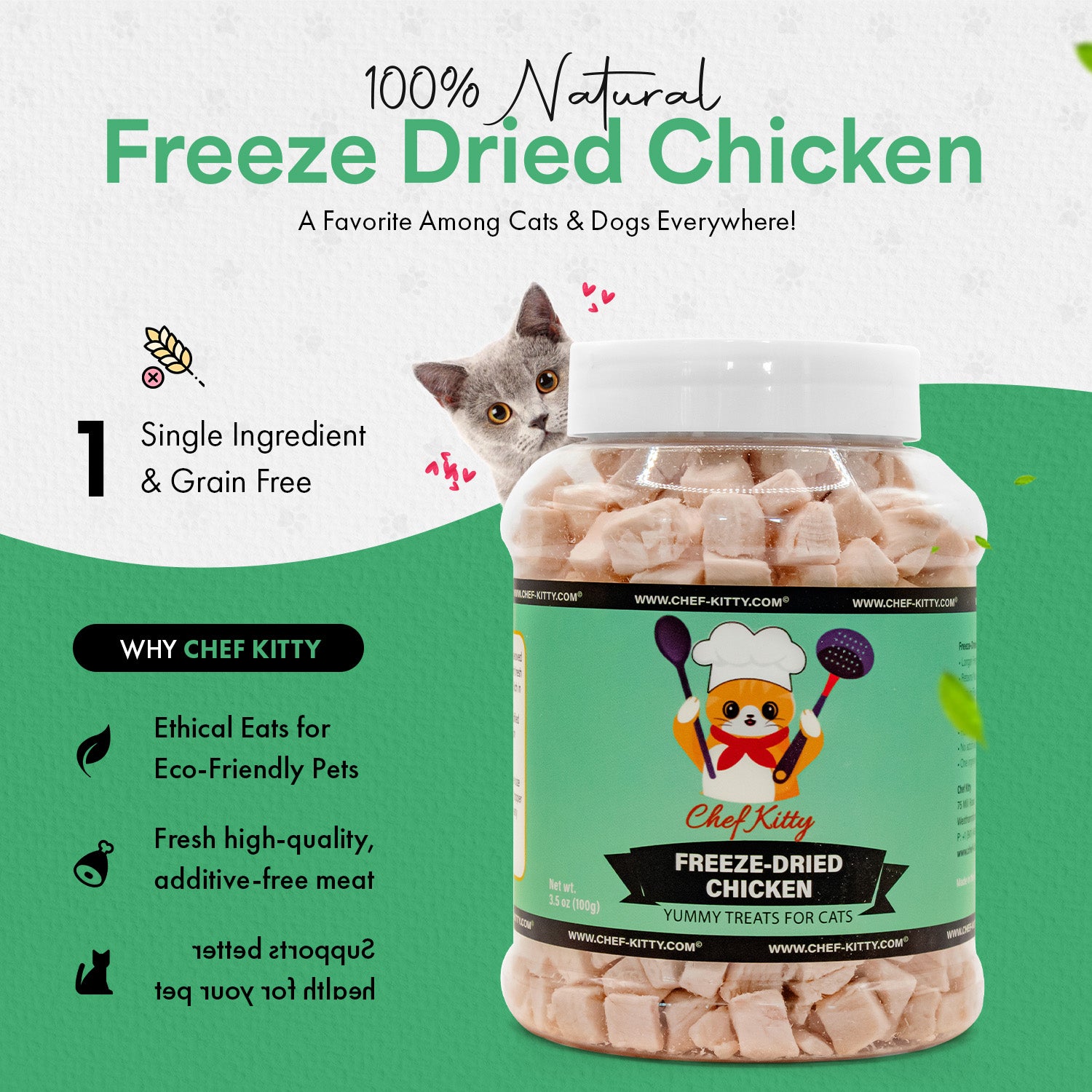 Freeze dried chicken cat hot sale treats