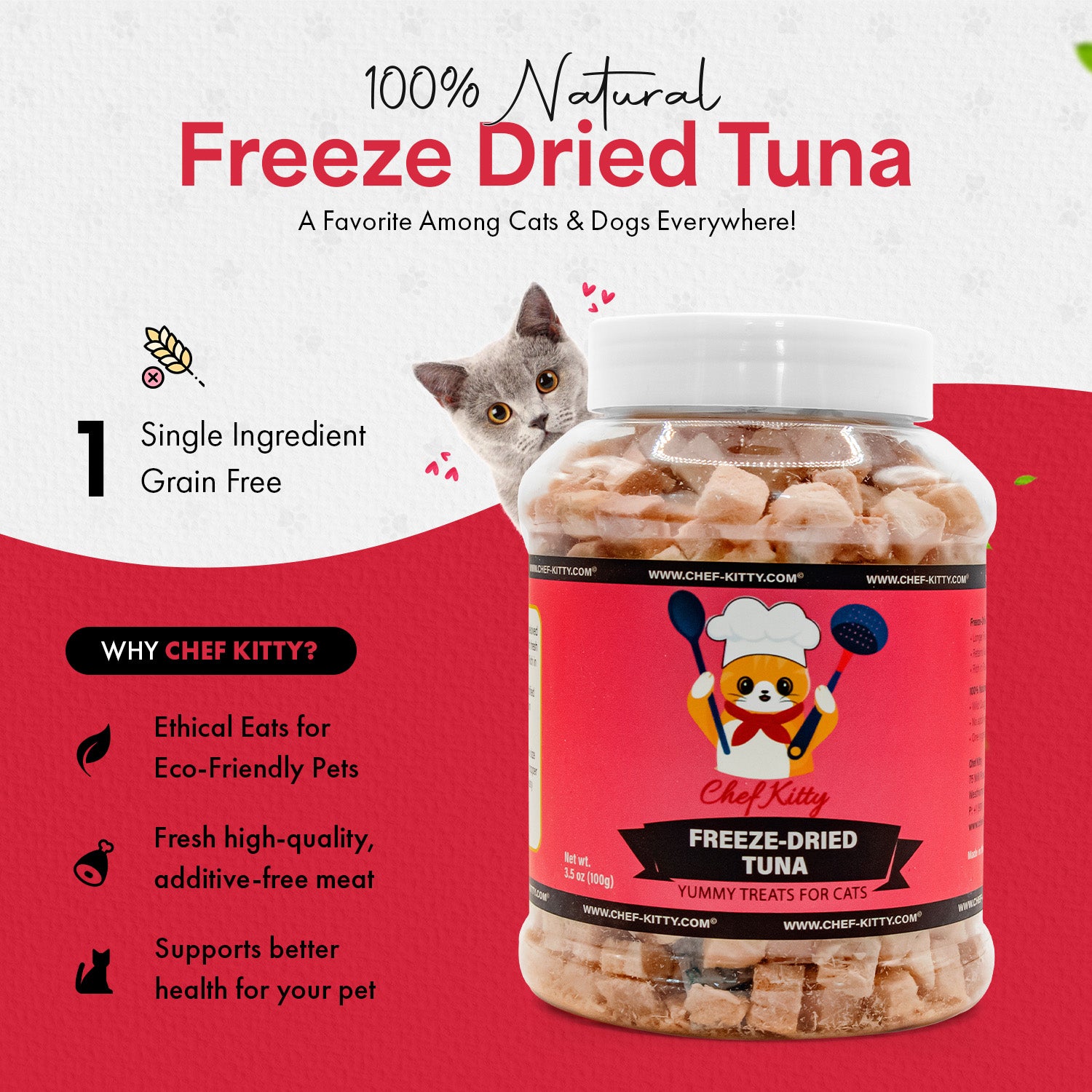 Nutritious Tuna Cat Treats Fish Chef Kitty