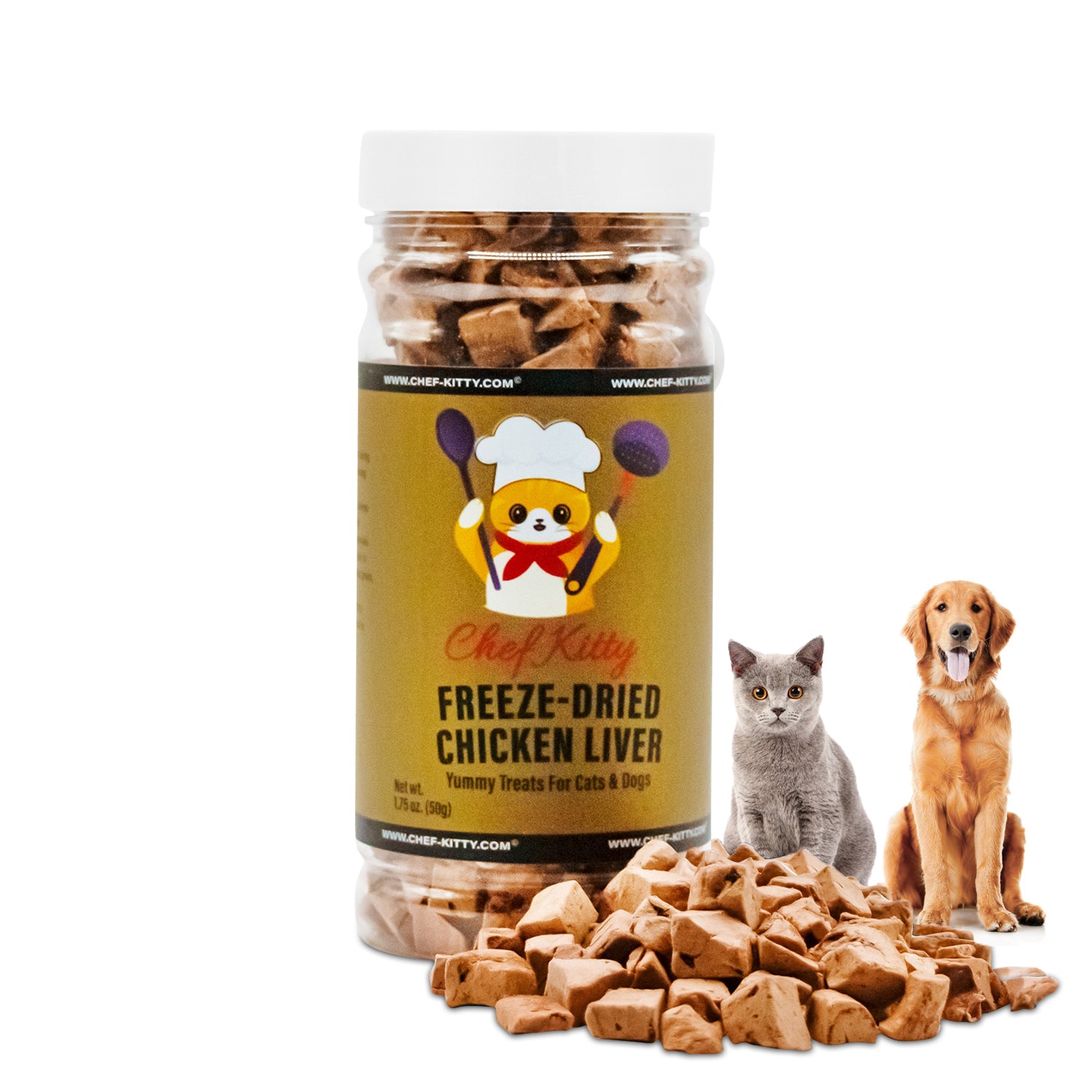 Freeze Dried Chicken Liver Cat & Dog Treats - Made in The USA - Chicken Liver (1.75oz-3.5oz)